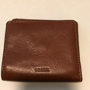 Fossil brown leather wallet